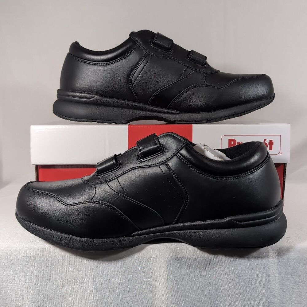 Propet LifeWalker (M3705) Orthopedic Walking Shoe Men's 10.5(E) Extra Wide Black - Picture 4 of 6